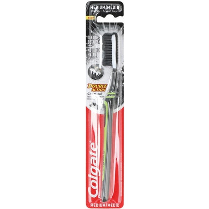 Periuță de dinți Colgate Charcoal Double Action Medium, roșu