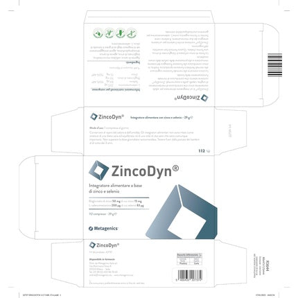 Metagenics ZincoDyn, Integrator alimentar pe bază de zinc și seleniu, 112 comprimate