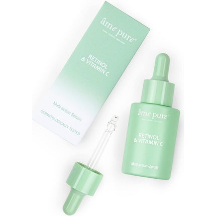 Serum, Âme Pure, Retinol si Vitamina C, verde