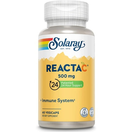 Supliment Vitamină C, Solaray, Reacta-C & Bioflavonoids Veg Cap, 500 mg, 60 buc