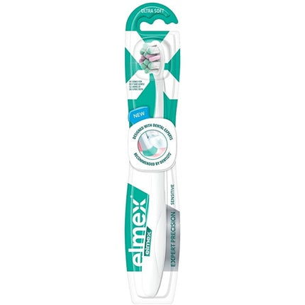 Periuță de dinți Elmex Expert Precision Sensitive, alb-verde