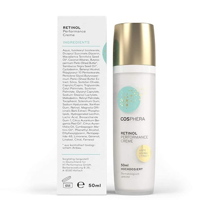 Crema Retinol, Cosphera, 50ml, capac auriu