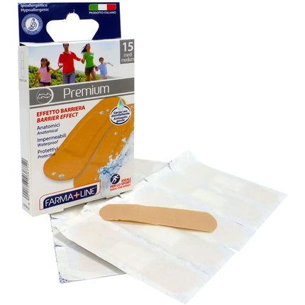Bandaje adezive premium, Farmaline, protecție înaltă, 7x2 cm, 15 buc