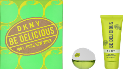 Set cadou parfum DKNY Be Delicious, Eau de Parfum 30ml + Loțiune pentru corp 100ml, Verde