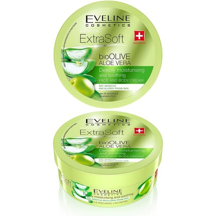 Cremă hidratantă față și corp Eveline, bioOLIVE Aloe Vera, 175ml