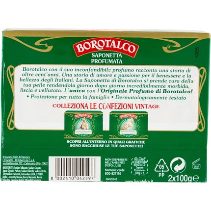 Săpun solid, Borotalco, parfum borotalcum, 100g, pachet 2 buc.