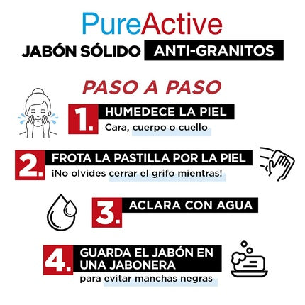 Săpun solid, Garnier, Pure Active, cărbune, 100g