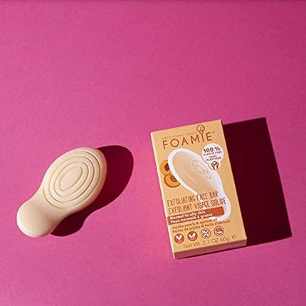 Săpun exfoliant facial Foamie, ceară de jojoba și ulei de caisă, 60g