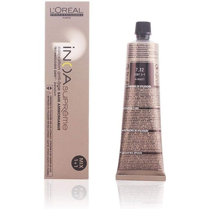 Vopsea de păr L'Oréal, INOA Supreme, blond auriu irizant 7.32, 60ml