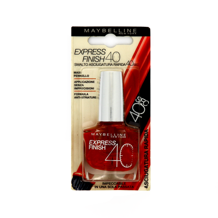 Smalt de unghii, Maybelline, Express Finish 410, roșu, 10 ml