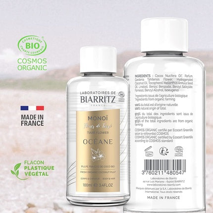 Ulei de corp, Laboratoires De Biarritz, Océane Monoï Tiare, 100ml