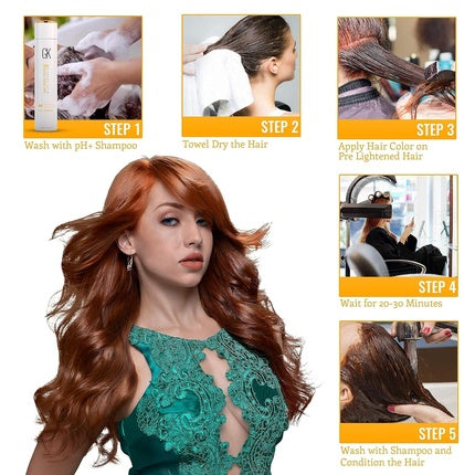 Vopsea păr, Gk Hair, cremă, roșcat