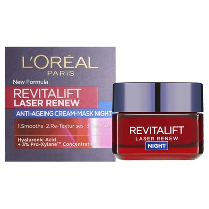 Cremă de noapte anti-îmbătrânire, L'Oréal, Revitalift Laser X3, 50ml