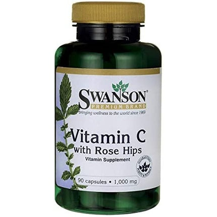Supliment alimentar Swanson Vitamin C cu Șolduri de Trandafir, 90 Capsule 1000mg