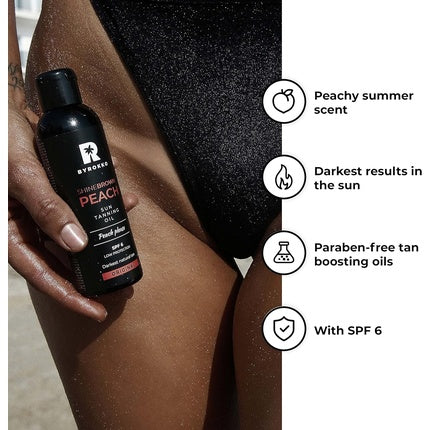 Byrokko Shine Brown Premium Tanning Accelerator Peach Oil SPF6, Culoare maro, Capacitate 150ml