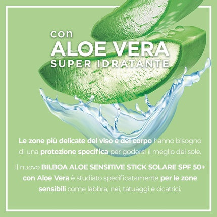 Stick protecție solară, Bilboa, SPF 50+, aloe vera, 12ml