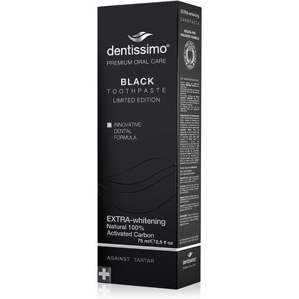 Pasta de dinți Dentissimo Premium Extra-Whitening cu Cărbune Activat, 75ml