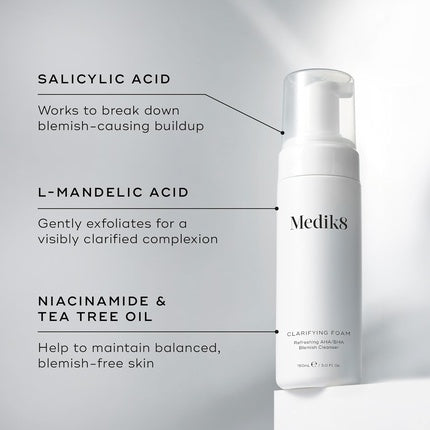 Gel de Curățare Exfoliant Medik8, Clarifying Foam, 150g