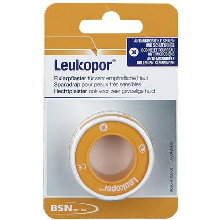 Leukopor Bandă adezivă medicală, alb, 5m x 12.5cm