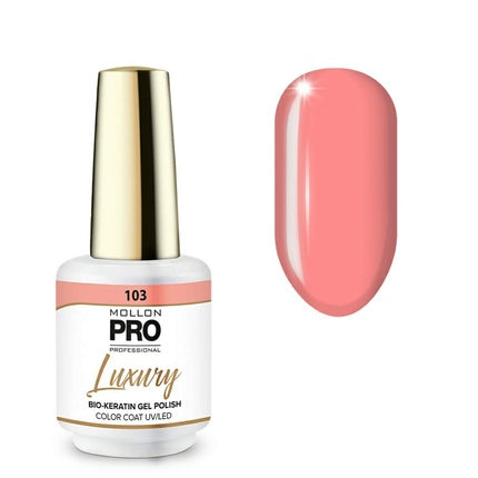 Lac Gel Mollon Pro Luxury 103 Beach Daiquiri, 8ml, roz piersică