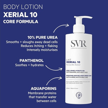Loțiune de corp, SVR, Xerial10, alb, 400 ml