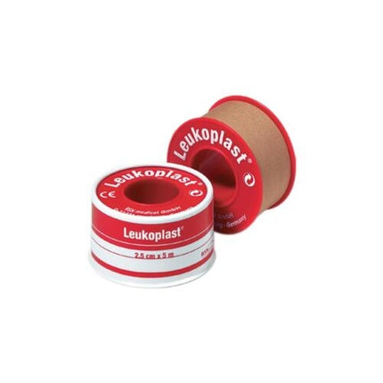 Bandă adezivă medicală Leukoplast, culoare piele, dimensiune 5m x 5cm