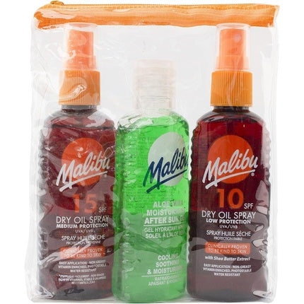 Spray Ulei de Plajă Malibu, Protecție Medie SPF 10 și 15, 3x100ml