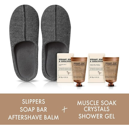 Set bărbătesc, Baylis & Harding, papuci, gri