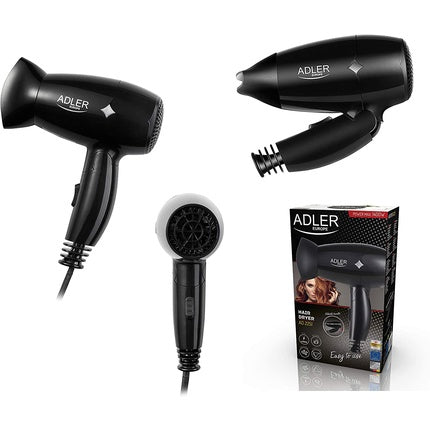 Uscător păr Adler AD-2251 negru pliere