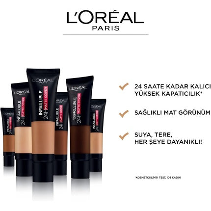 Fond de ten, L'Oréal Paris, Infalible 24H Matte Cover, 290 Chihlimbar Auriu