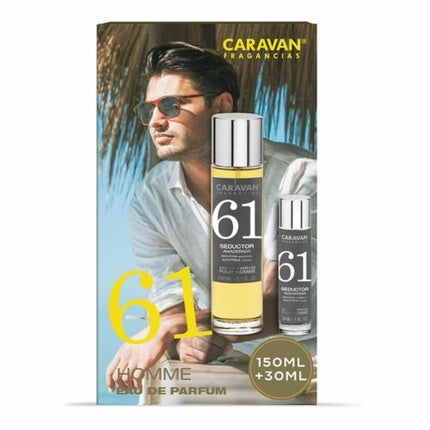 Set Parfum Bărbați Caravan 61 Revolution Homme, EDP, 150ml + 30ml, Galben/Negru