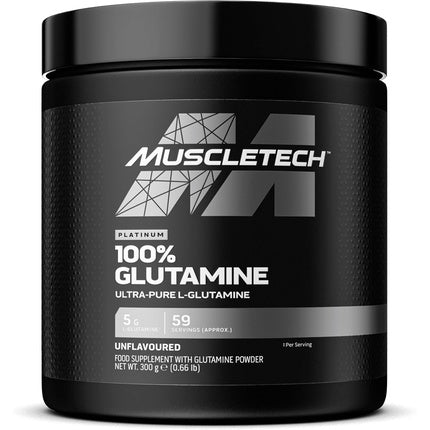 Pudră supliment alimentar MuscleTech Platinum 100% Glutamine Powder, 300g, neîndulcită