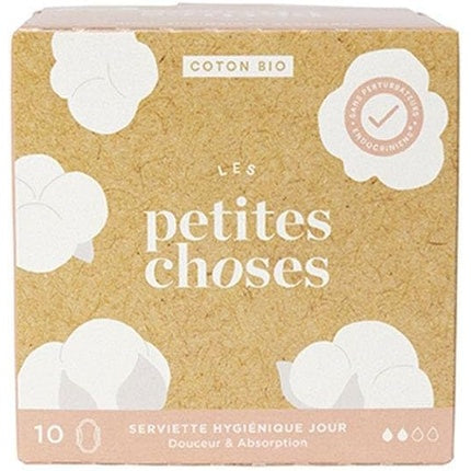 Servietă igienică de zi, Les Petites Choses, Bumbac Organic, Pachet 10 buc