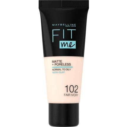 Fond de ten, Maybelline New York, Fit Me, 102 Fair Ivory, 30ml