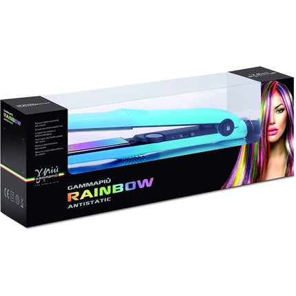 Fier de păr Gammapiu Rainbow Long Smooth Effect, negru, placă irisată