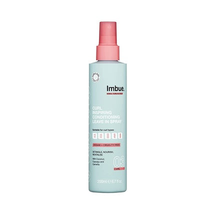 Imbue Curl Inspiring Conditioning Leave In Spray, Vegan și prietenos cu metoda Curly Girl, 200g
