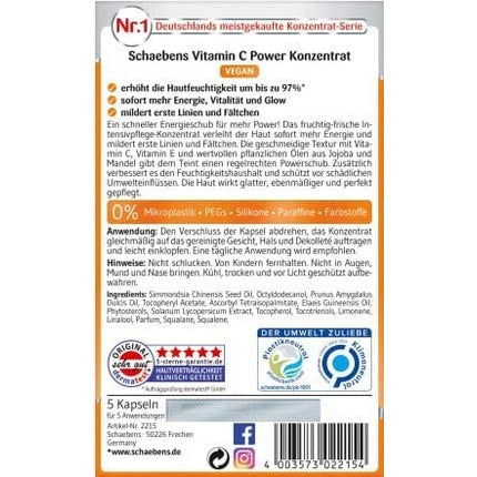 Schaebens Concentrate Vitamin C, Serum Facial, 5 buc