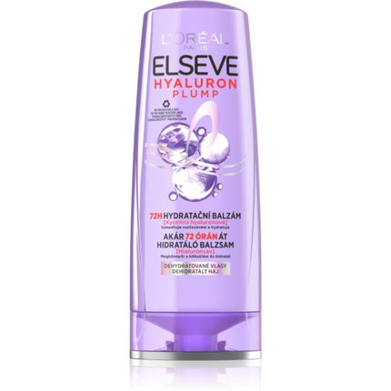 Balsam de păr L'Oréal Paris Elseve Hyaluron Plump, cu dozator, violet, 300ml