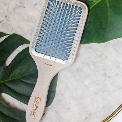 Perie de păr, Olivia Garden, EcoHair Paddle Large, bambus