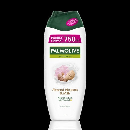 Gel de dus Palmolive Naturals Almond & Milk, 750 ml, alb-verde