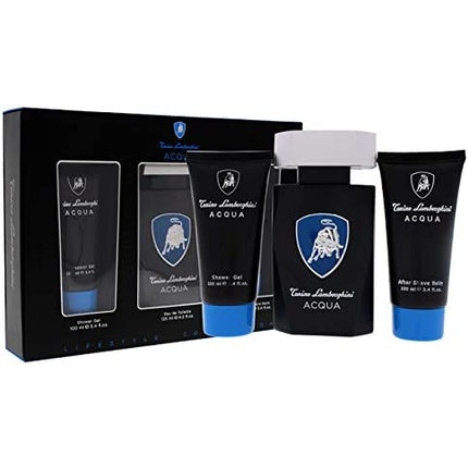Set cadou, Tonino Lamborghini, Acqua, Eau De Toilette 125ml, Gel de Duș 100ml, Balsam după ras 100ml