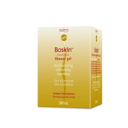 Gel de duș, Boskin, emolient, 300ml, bej