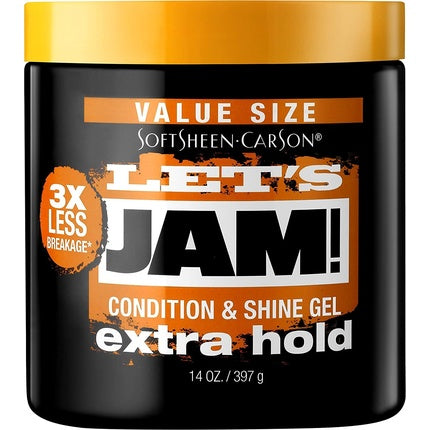 Let's Jam Condition & Shine Hair Gel, Extra Hold, 397g (14oz)