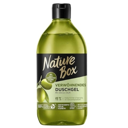 Gel de duș Nature Box cu extract natural de măsline, 385 ml