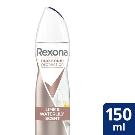Rexona Maximum Protection Anti-transpirant Spray, Lime & Waterlily Scent, 150ml