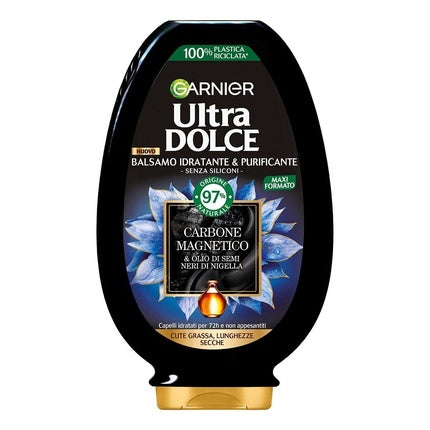 Șampon Garnier Ultra Dolce Carbone, Condiționer fără siliconi, 250ml, Pachet de 3