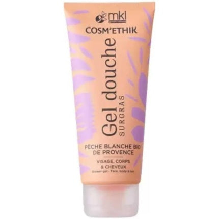 Gel duș Organic MKL Green Nature Cosm'ethik Surgras Piersică Albă Bio, 370 g