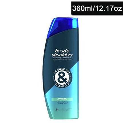 Șampon și gel de duș Head & Shoulders Sensitive Anti-Dandruff pentru păr, corp și față, 360ml