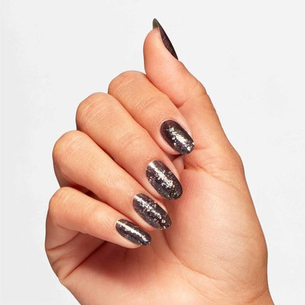Lac de Unghii OPI Infinite Shine, Negru Sclipitor, 15ml