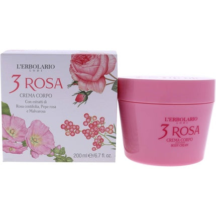 Crema de corp L'Erbolario 3 Rosa, 200ml